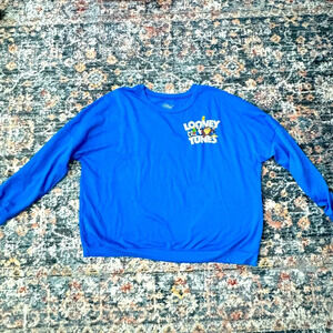 Women's Looney Tunes Plus Size
That's All Folks Graphic
Sweatshirt - Blue 3X